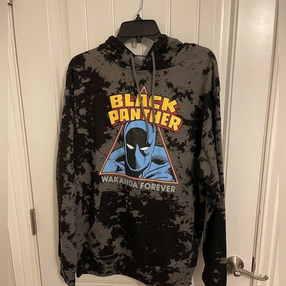 Marvel Black Panther Wakanda Forever Collector Hoodie W/ Pouch Pocket Men's L
